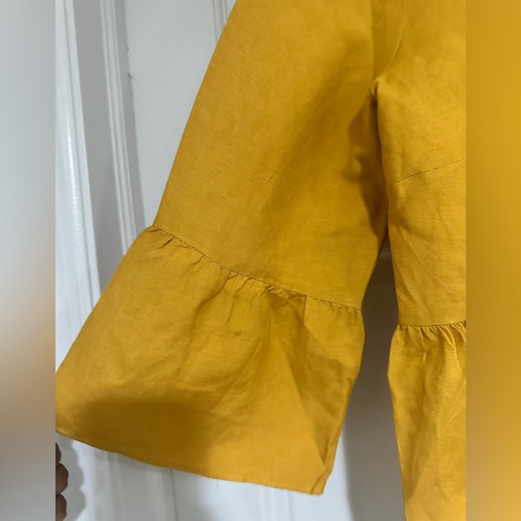 Peplum linen blend top - Picture 4 of 5